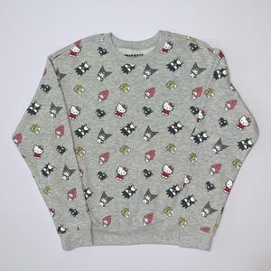 Hello Kitty and Friends by Sanrio Gray Sweatshirt-Size L New